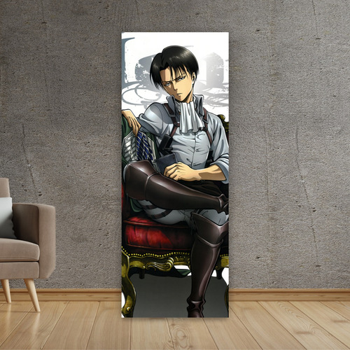 Imagen 3 de 8 de Cuadro Grande 30x80 Cm Shingeki No Kyojin Capitan Levi