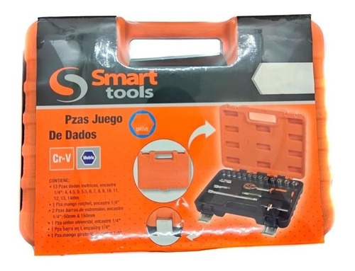 Juego Dados 1/2  De 10 A 27 Mm. (17 Pzs.) Smart Tools