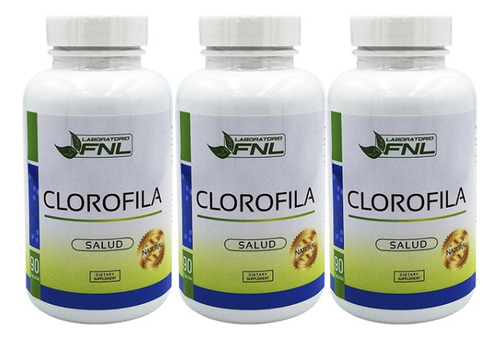 Clorofila Fnl 500 Mg Pack 3 Frascos Flora Intestinal Df