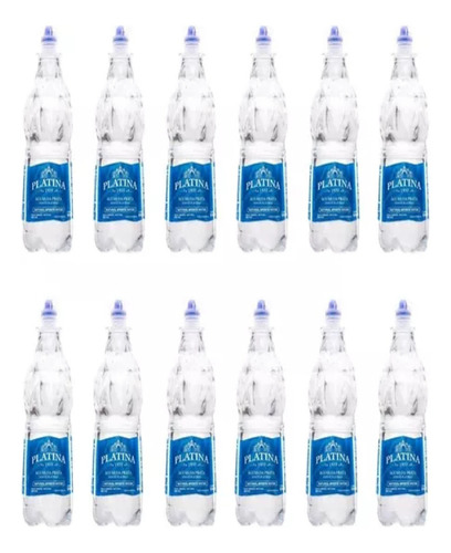 Água Mineral Premium Platina Sports 510ml Kit 12