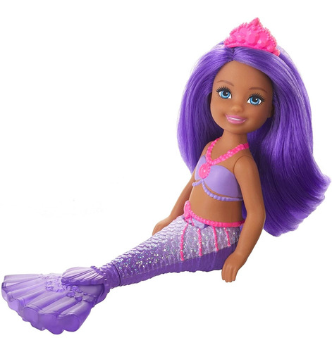 Muñeca Barbie Dreamtopia Chelsea Mermaid, 65 Pulgadas, Morad