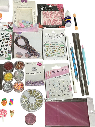 Kit Decoracion Uñas Completo Manicuria 50 Art
