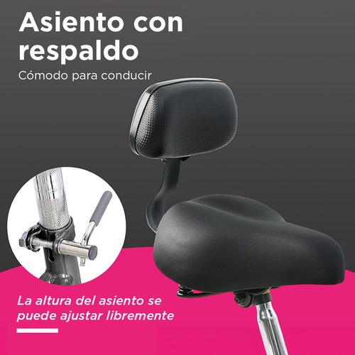 Bicicleta Triciclo Para Adultos C/cesta Y Asiento Ajustable Color Negro Tamaño Del Cuadro 24