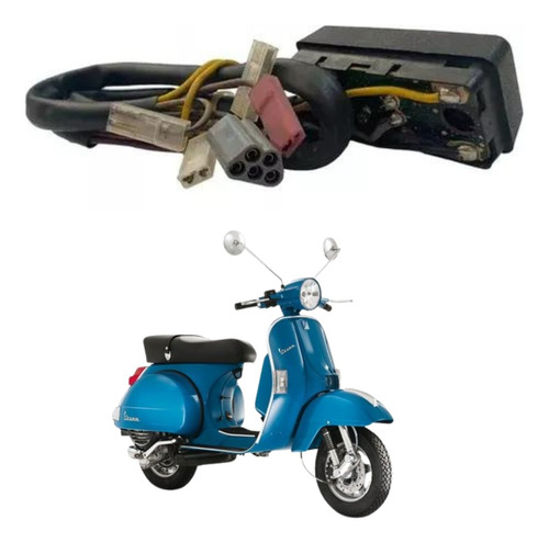 Chave De Luz Da Moto Vespa Px200 S/ Partida Elétrica 4 Fios