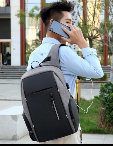 Mochila Con Usb Back Pack Antirrobo Super Calidad