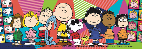 Rompecabezas Panorama Snoopy Y Pandilla 1000 Pz Clementoni