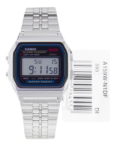 Reloj Casio A159wan-1a Retro Unisex Plateado