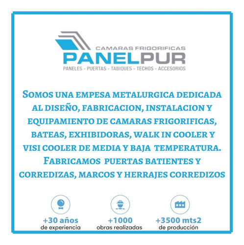Puerta Marco Panelpur Cámara Frigorífica Perfil Puerta Chapa