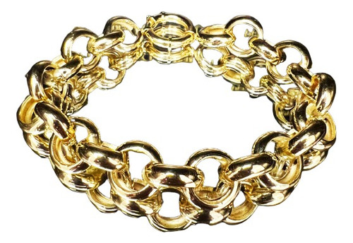 Pulseira Elo Português 30 Gramas 14mm Ouro 18k