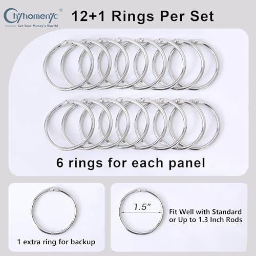 Juego 2 Cortinas Opacas Con 13 Anillos, Forro 100% Oscurecim