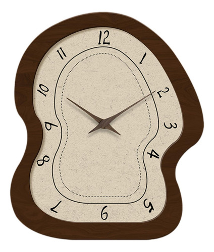 Reloj De Pared De Madera Fácil De Leer, Sin , Para Estilo C