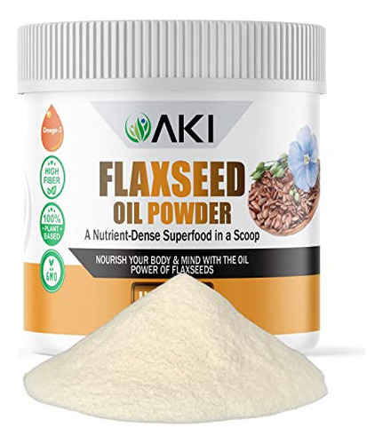 Polvo De Aceite De Linaza Aki | Repleto De Nutrientes Esenci
