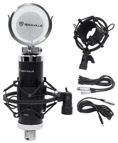 Rockville Rcm03 Pro Estudio De Grabación Micrófono Condensad