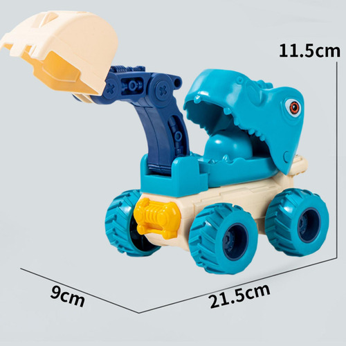 Tire Hacia Atrás Dinosaurio Camión Ingeniería Azul