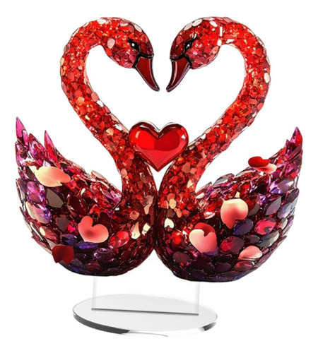Ornamento De Cisne Romântico Swan Acrylic Desktop Sign 2d