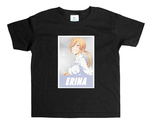 Remera Negra Niños Food Wars Shokugeki No Soma R207