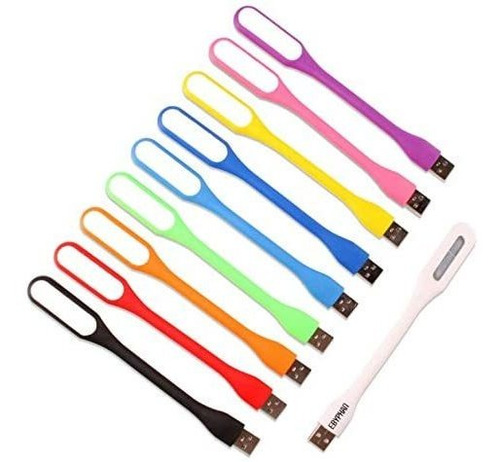 Luz De Teclado Ebyphan Paquete De 10 Led Usb Flexible