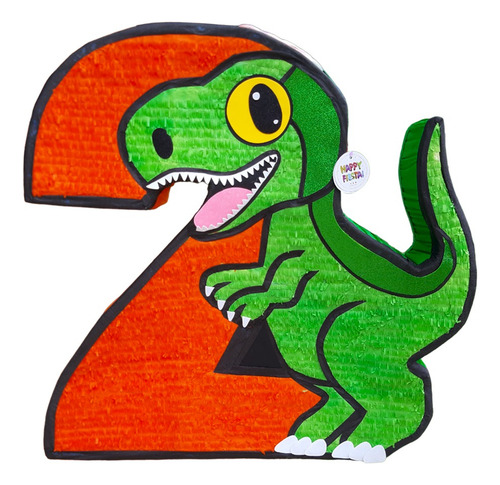 Piñata Premium 70 Cm Número A Elegir (1 Al 9) Personalizada Dinosaurio