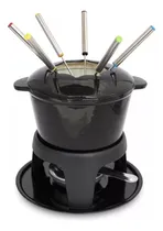 Comprar Fondue Hierro Fundido Esmaltado Negro 16 Cm Pinches Sakura