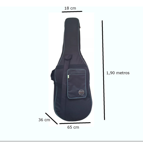 Bag Capa Violoncelo 4/4 Reforçado Cello Ch - Super Luxo