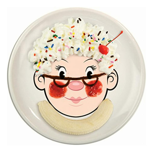 Fred Mrs. Food Face Kids' Ceramic Dinner Plate