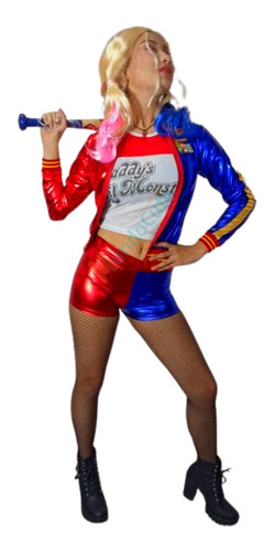 Imagen 1 de 4 de Disfraz Harley Quinn Para Mujer Adulto Disfraces 