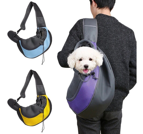 Imagen 9 de 10 de Mochila Bolso Transportador Mascotas Perro Gato Bandolera