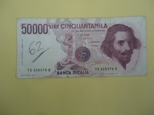 Billete De Italia 50000 Liras 1984