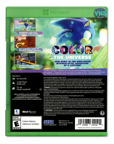 Sonic Colors Ultimate - Xbox One - Mídia Física - Novo