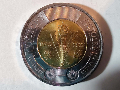 Moneda Canadá 2 Dollar 2020 Victoria 2da Guerra (x1288-x1291