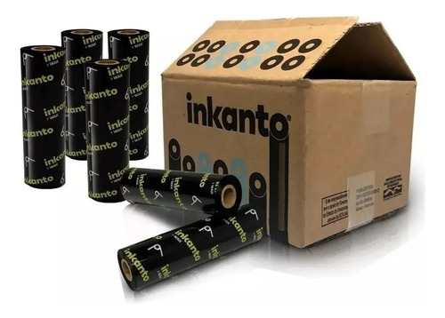 Cx 12 Un Ribbon Cera Armor Inkanto Awr1 110x74mm Preto Zebra