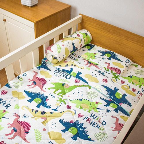 Pimpolho Kit jogo berço infantil bebê safari bichinhos flor 4 peças