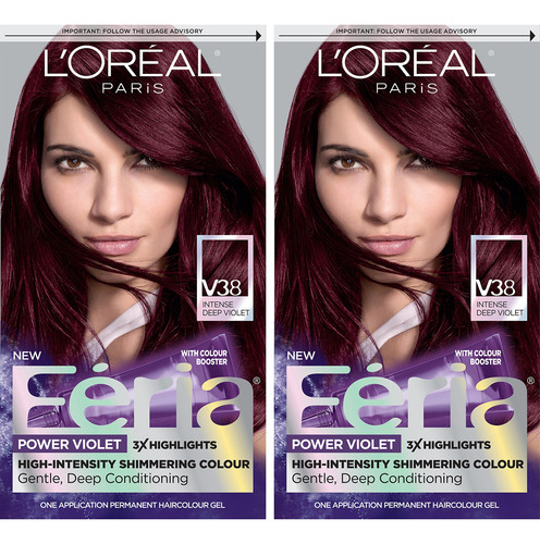 Tintura De Cabelo L'oreal Paris Feria V38 Violet Noir (pacot