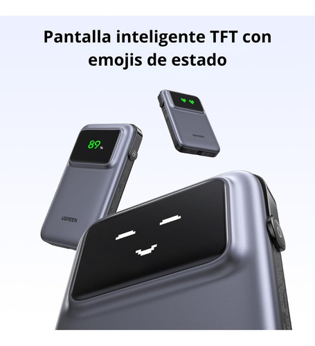Power Bank Robot Ugreen 10,000mah Usb C 30w Pantalla Tft