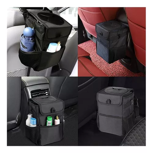 Impermeable Coche Basura Papelera Auto Accesorios de coche Organizador  Basurero Para Cubos de Basura Coches Bolsillos de almacenamiento Cerrables  Portátil