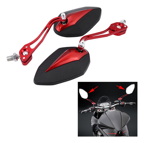 Espejos Ajustables Para Motos Hd Universal 2pcs