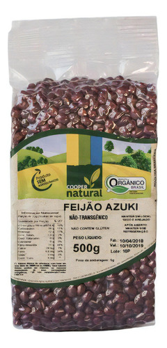 Kit 3x: Feijão Azuki Orgânico Coopernatural 500g