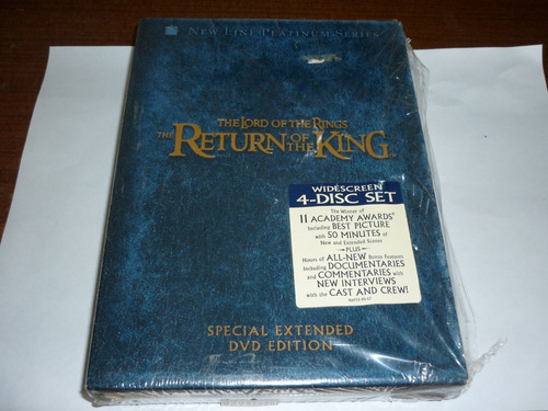 Señor De Los Anillos Retorno  Del Rey Box Set 4 Dvd Usa