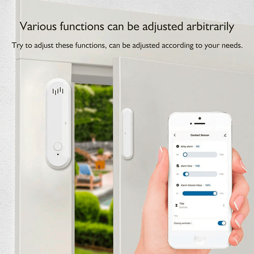Sensor De Porta Janela Com Alarme Som Wifi Tuya Alexa Google