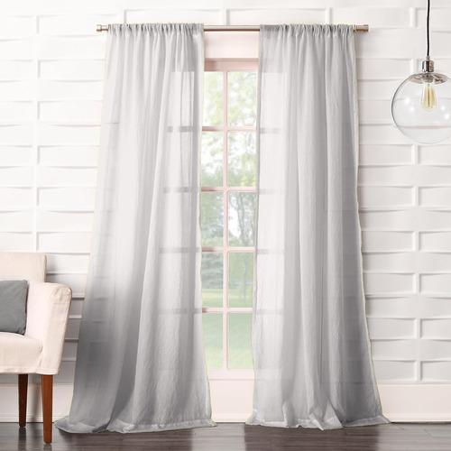 No. 918 16871 Tayla Crushed Texture Semi-sheer Rod Pocket Po