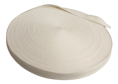 10 Rollos Cinta Palmita Algodon 20mm Rollo Con 100mts Crudo Lisa