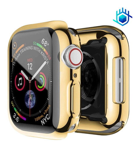 Imagen 5 de 10 de Funda Brillante Con Mica Para Apple Watch Case Hombre Mujer