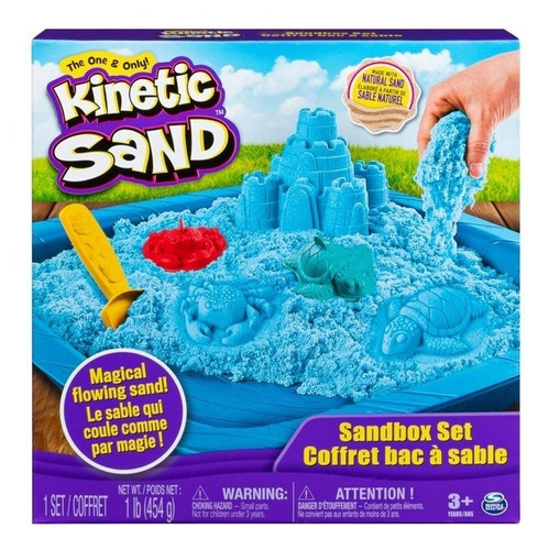 Kinetic Sand Castillo De Arena Sensorial Magica Azul