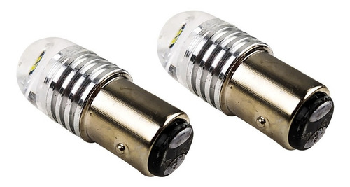 Par Focos Led Fijo Estrobo 4 Led Con Lupa 1034 Luz Roja