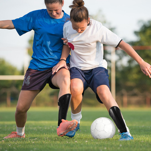 1 Par De Protectores Ligeros Para Pantorrillas De Fútbol Par