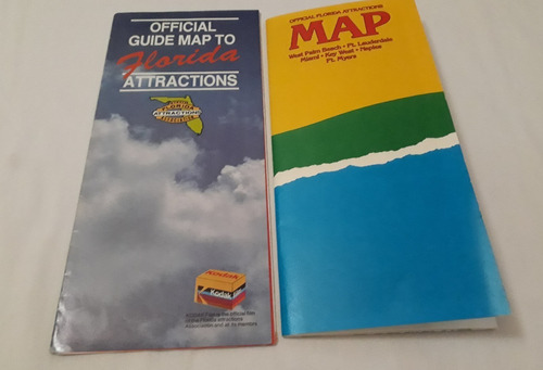 Lote 16 Folletos Turísticos Y Mapas Florida, Usa 