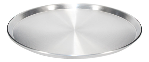 Charola De Aluminio Para Pizza Redonda 30 Cm Color Plateado