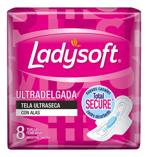 Toallas Fem Ladysoft  Ultradelgada Con Alas 8 Unidades