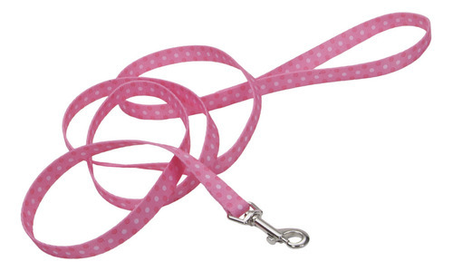 Coastal Style Pink Dots Trailla O Correa Para Perros 1.90mtr