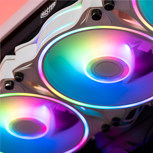 Ventilador Cooler Master Mf120 120mm Pwm 4 Pines Rgb Blanco